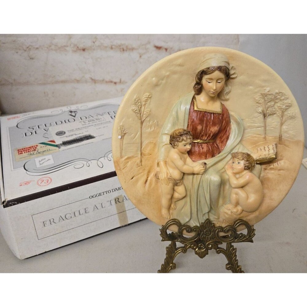 Studio Dante Di Volteradici LE Collectible 8" Plate Madonna & Children